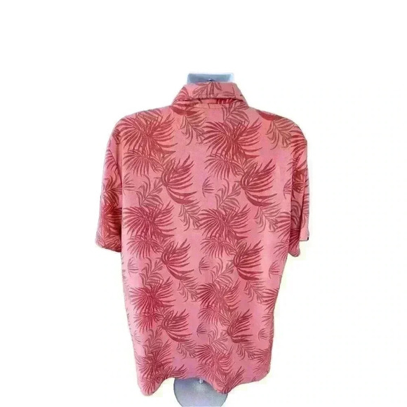 Chaps Mens Seacoast Wash Slub Pique Polo Shirt Short Sleeves Salmon Palm Size XL - Picture 3 of 7